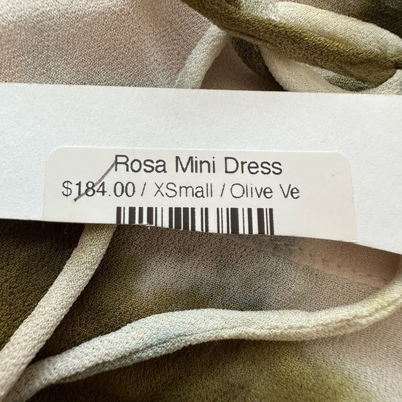Young Fabulous & Broke Rosa Mini Dress Olive XS NWT - Picture 7 of 12